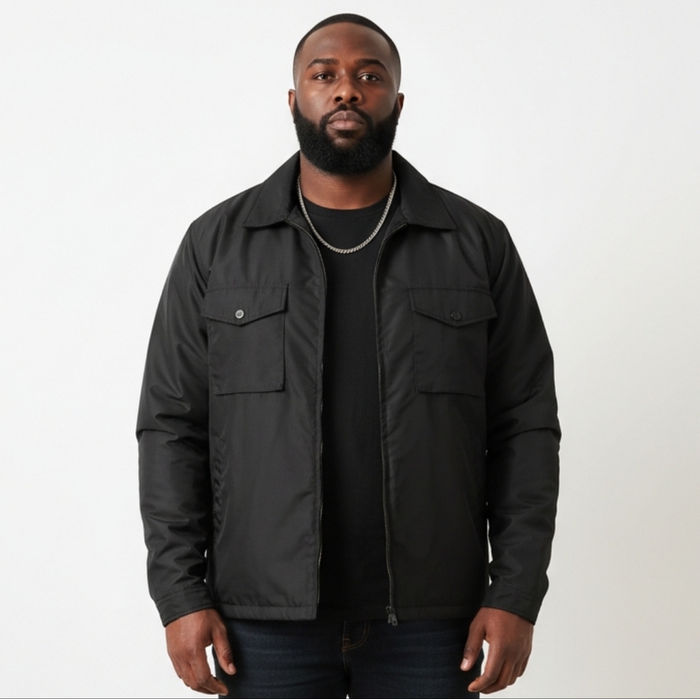 Tact Squad Men's Nylon Jacket Black W/Zipout Lining Size Large EUC